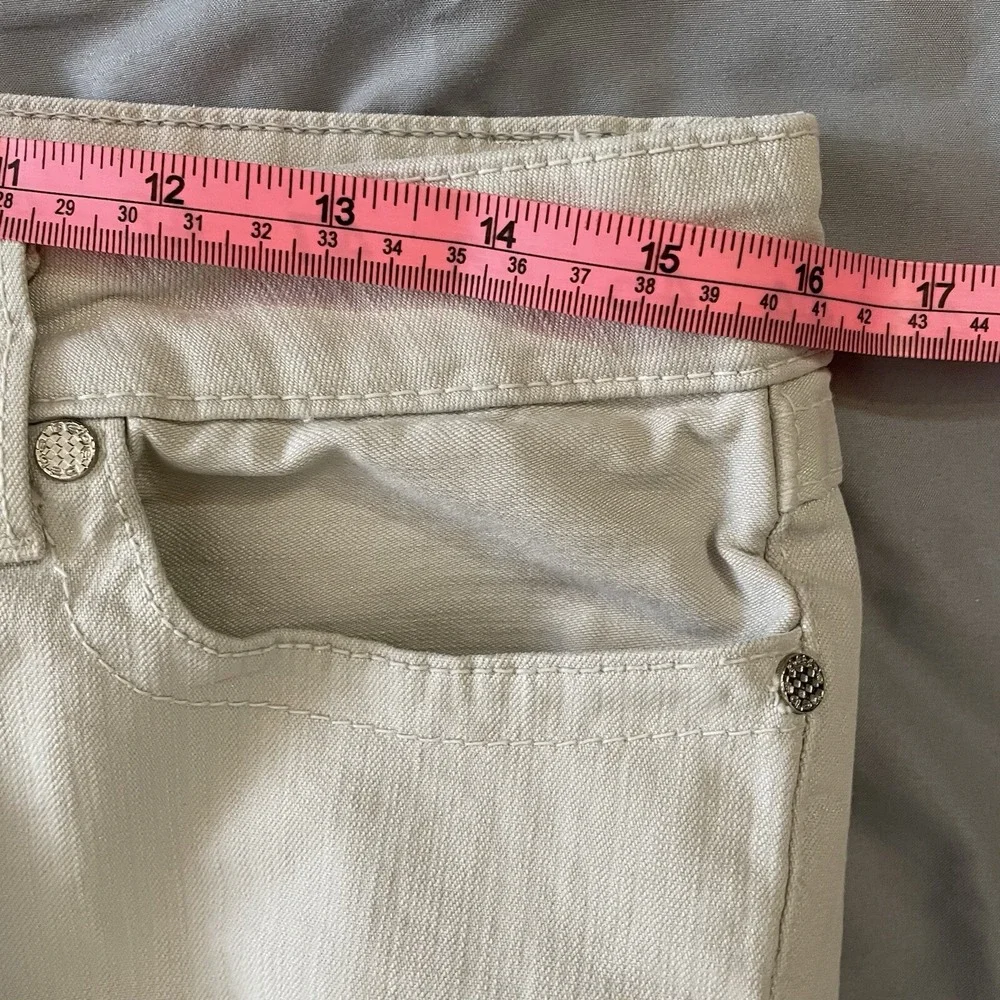Bebe Jeans Womens 30 Kayla Chained Embroidered Flared Gray - Picture 8 of 12